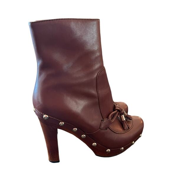 Yves Saint Laurent Vintage Close Toe Clog Geisha 90 Leather Booties EU40/US 10 - Picture 4 of 13